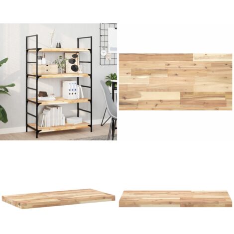 Ripiano a Parete 100x40x4 cm Legno Massello Acacia Non Trattato - Ripiano in legno - Scaffale galleggiante
