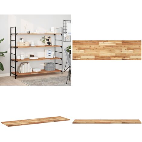 Ripiano a Parete 120x40x2cm Legno Massello Acacia Rifinito Olio - Ripiano in legno - Acacia