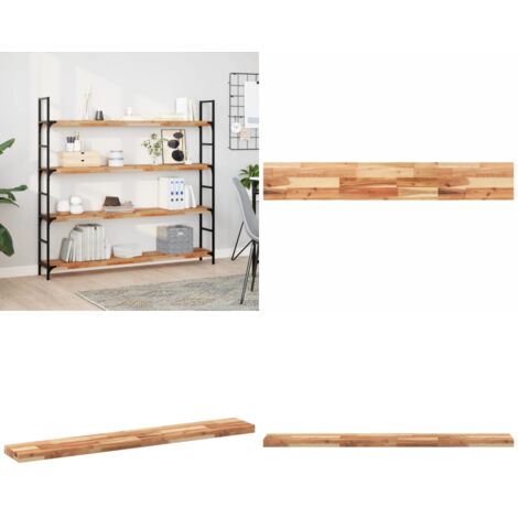 Ripiano a Parete 140x20x4cm Legno Massello Acacia Rifinito Olio - Ripiano in legno - Acacia