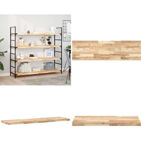 Ripiano a Parete 140x40x4 cm Legno Massello Acacia Non Trattato - Ripiano in legno - Scaffale in acacia