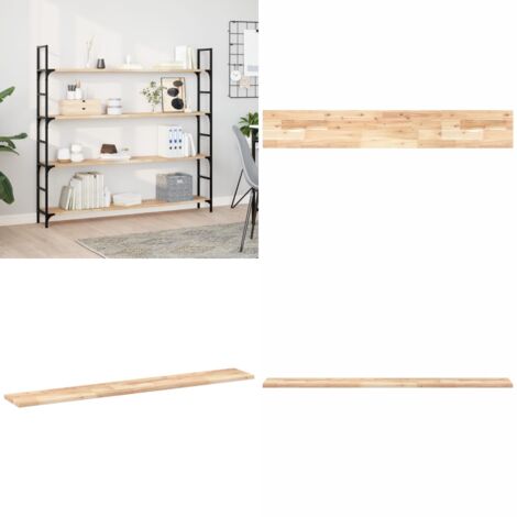 Ripiano a Parete 160x20x2 cm Legno Massello Acacia Non Trattato - Ripiano in legno - Scaffale galleggiante