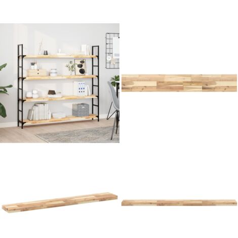 Ripiano a Parete 160x20x4 cm Legno Massello Acacia Non Trattato - Ripiano in legno - Scaffale galleggiante