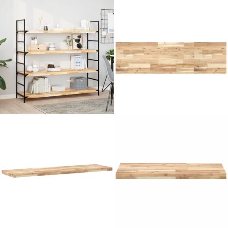 Ripiano a Parete 160x40x4 cm Legno Massello Acacia Non Trattato - Ripiano in legno - Scaffale in acacia