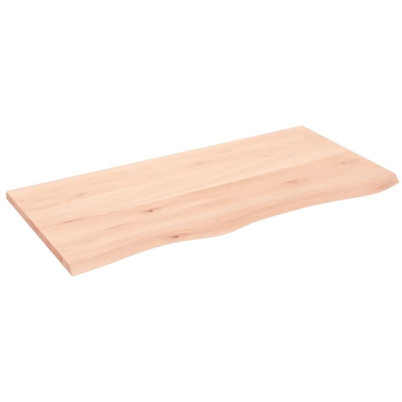 Ripiano A Parete 100x50x2 Cm Legno Massello Rovere Non Trattato Vidaxl