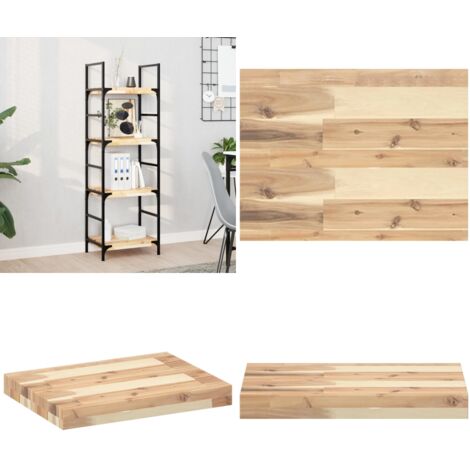 Ripiano a Parete 60x30x4 cm Legno Massello Acacia Non Trattato - Ripiano in legno - Scaffale galleggiante