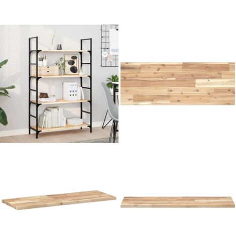 Ripiano a Parete 80x30x2 cm Legno Massello Acacia Non Trattato - Ripiano in legno - Scaffale galleggiante