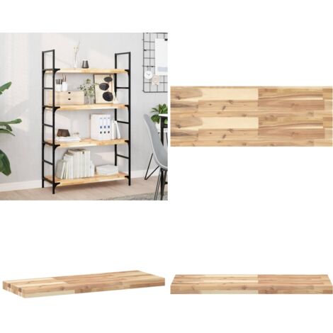 Ripiano a Parete 80x30x4 cm Legno Massello Acacia Non Trattato - Ripiano in legno - Scaffale galleggiante