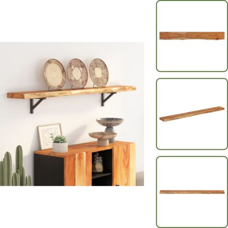 Ripiano a parete - vidaXL Mensola Muro 160x20x2,5cm Rettangolare Legno Acacia Bordi Vivi - Ripiano in legno