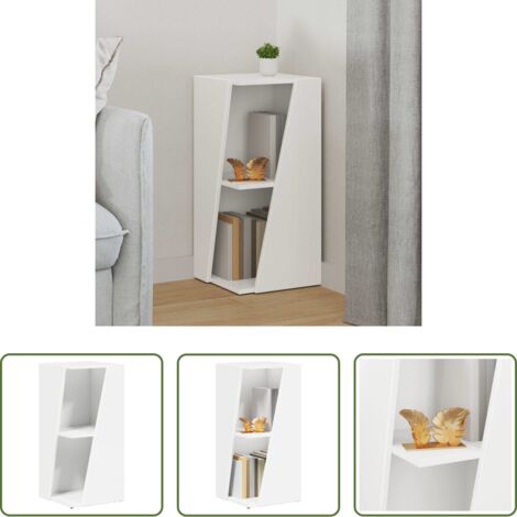 Ripiano autoportante -  Mensola laterale Bianco 33 x 32 x 70,5 cm Legno multistrato
