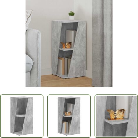 Ripiano autoportante -  Mensola laterale Grigio cemento 33 x 32 x 70,5 cm
