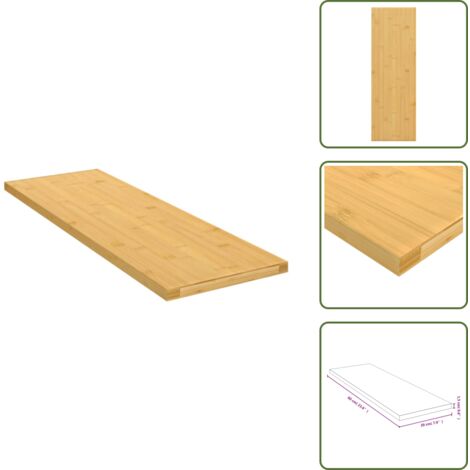 Ripiano da parete - vidaXL Scaffale a Parete 60x20x1,5 cm in Bambù - Scaffale per cornici