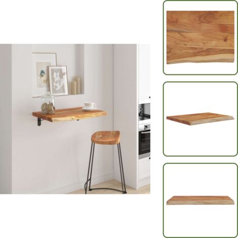 Ripiano decorativo - vidaXL Mensola a Muro 50x40x3,8cm Rettangolare Legno Acacia Bordi Vivi - Ripiano per oggetti