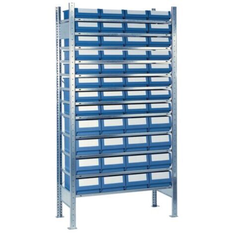 Ripiano imbullonato A2000xL1000xP400mm ripiano aggiuntivo 12 ripiani in acciaio 32 x 5,16 x 6