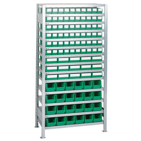 Scaffalature Alluminio per cella H 200 4 Piani in Plastica prof. 45