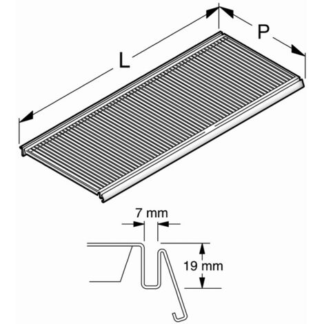 RIPIANO IN FILO CON GOLA cm. 37x100 Col. Bianco RAL9001