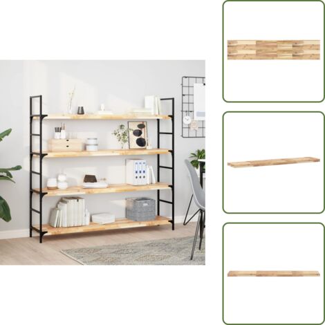 Ripiano in legno massello - vidaXL Ripiano a Parete 120x30x4 cm Legno Massello Acacia Non Trattato - Stoccaggio a parete