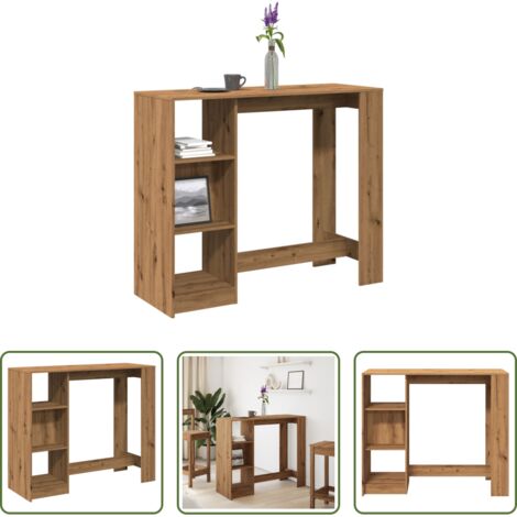 Ripiano in legno multistrato -  Tavolo Bar con Ripiano Rovere 124x46x103,5 cm Multistrato