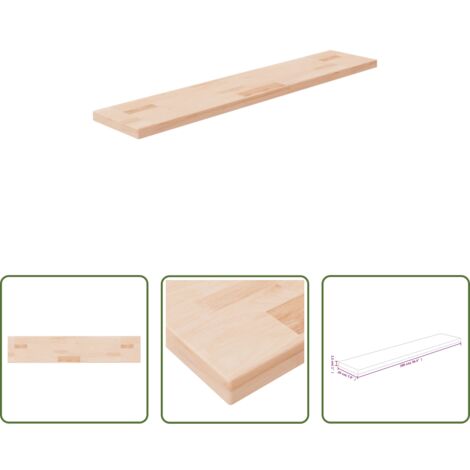 Ripiano in legno -  Ripiano 100x20x2,5 cm Legno Massello di Rovere Non Trattato