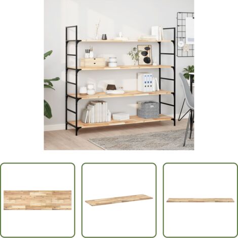 Ripiano in legno -  Ripiano a Parete 160x40x2 cm Legno Massello Acacia Non Trattato