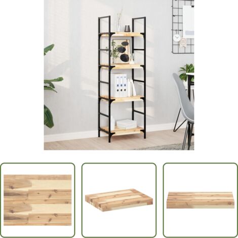 Ripiano in legno -  Ripiano a Parete 60x30x4 cm Legno Massello Acacia Non Trattato