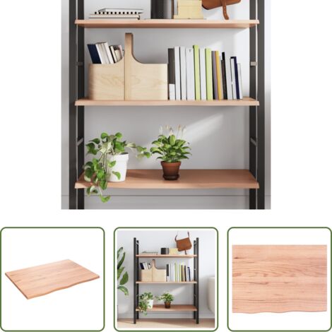 Ripiano in legno -  Ripiano Muro Marrone Chiaro 80x60x2 cm Massello Rovere Trattato