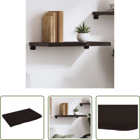 Ripiano in rovere -  Ripiano Marrone Scuro 60x40x(2-4) cm Massello Rovere Trattato