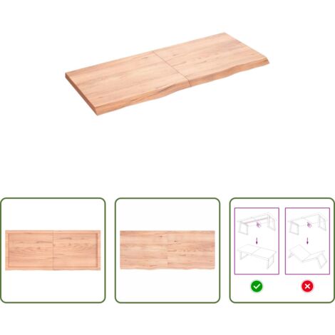Ripiano in rovere -  Ripiano Muro Marrone 120x50x(2-4) cm Massello Rovere Trattato