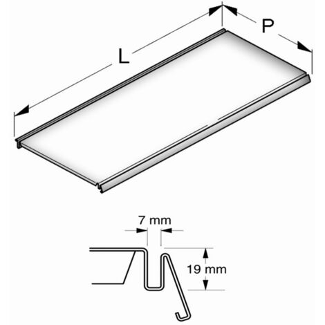 RIPIANO LISCIO cm. 37x100 Col. Bianco RAL9001