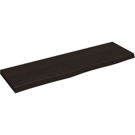 Ripiano Marrone Scuro 100x30x(2-4) cm Massello Rovere Trattato vidaXL