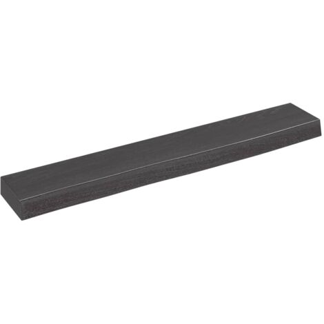 Ripiano Muro Grigio Scuro 60x10x4 cm Massello Rovere Trattato