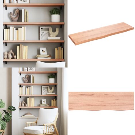 Ripiano Muro Marrone 100x30x(2-4) cm Massello Rovere Trattato - Ripiano in rovere - Ripiano muro