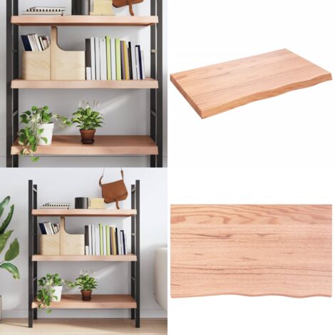 Ripiano Muro Marrone 100x60x(2-6) cm Massello Rovere Trattato - Ripiano in rovere - Ripiano muro