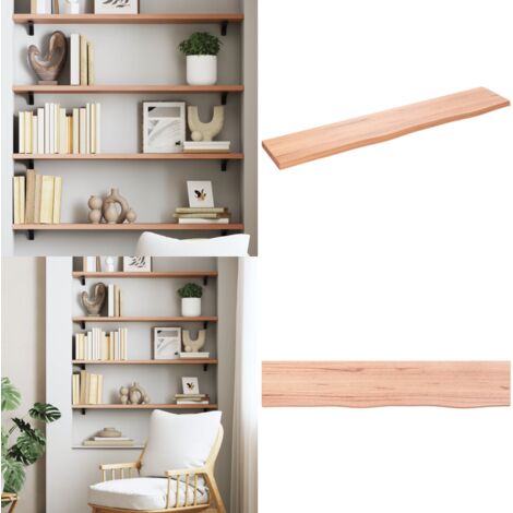 Ripiano Muro Marrone Chiaro 100x20x2cm Massello Rovere Trattato - Ripiano in legno - Ripiano in rovere