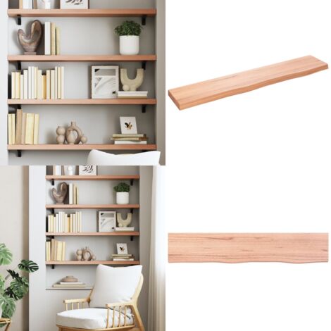 Ripiano Muro Marrone Chiaro 100x20x4cm Massello Rovere Trattato - Ripiano in legno - Ripiano in rovere