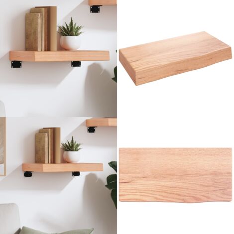 Ripiano Muro Marrone Chiaro 40x20x6 cm Massello Rovere Trattato - Ripiano in legno - Legno Rovere