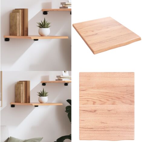 Ripiano Muro Marrone Chiaro 40x50x2 cm Massello Rovere Trattato - Scaffale in legno - Ripiano in rovere