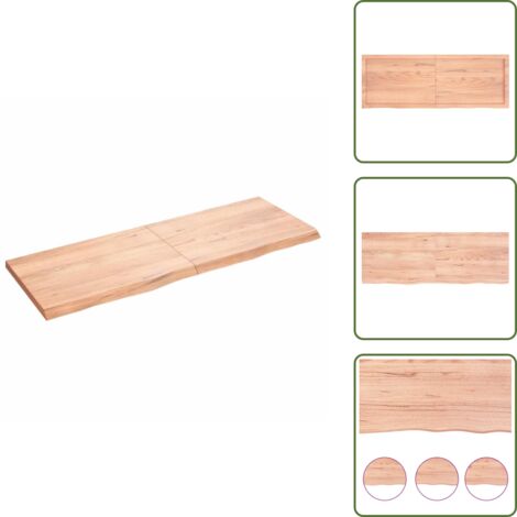 Ripiano muro - vidaXL Ripiano Muro Marrone 140x50x(2-4) cm Massello Rovere Trattato - Ripiano rustico
