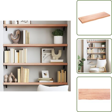 Ripiano muro - vidaXL Ripiano Muro Marrone 80x30x(2-4) cm Massello Rovere Trattato - Scaffale rustico