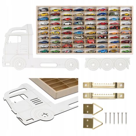 RIPIANO PER AUTO HOT WHEELS, 80 POSTI PER AUTO, CAMION, CARICATORI