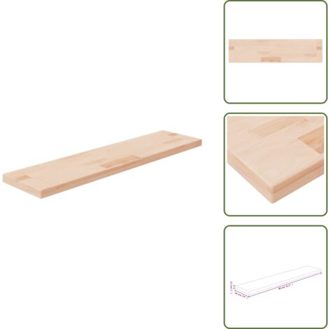 Ripiano per oggetti - vidaXL Ripiano 80x20x2,5 cm Legno Massello di Rovere Non Trattato - Ripiano per casa