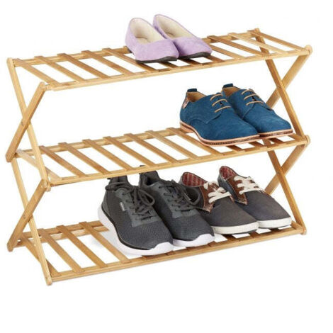 Ripiano per scarpe pieghevole in bambu