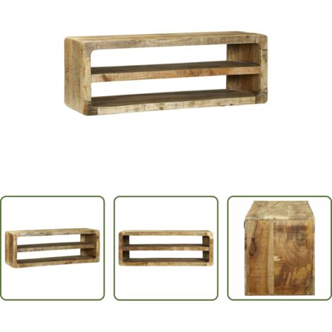 Ripiano per soggiorno -  Mobile TV Marrone 100 x 32 x 36 cm Legno massello di mango