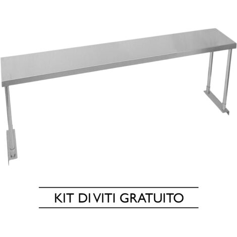 MYOYAY - Mensola da parete in acciaio INOX, 30,5 x 122 cm, per cucina,  ristorante, garage, lavanderia, hotel