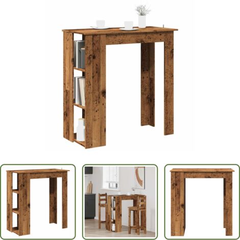 Ripiano -  Tavolo Bar con Ripiano Antico 102x50x103,5 cm Truciolato
