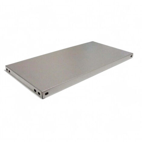 Ripiano unificato con doppio rinforzo centrale per scaffali in metallo - 50x100 cm - portata 190 kg (2 rinforzi)