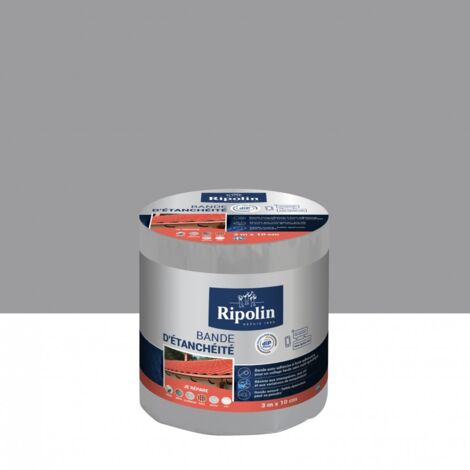 RIPOLIN Bande d'étanchéité Adhésive ripolin, 3 m x 10 cm, gris