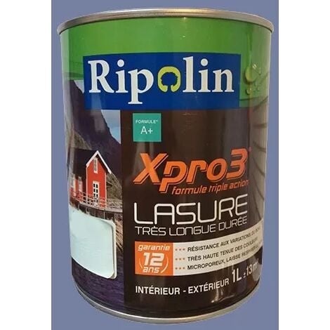 RIPOLIN Lasure XPro3 12ans Bleu breton 1 L