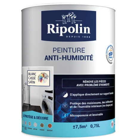 ripolin peint anti humidité blanc cassé 0.75l - ripolin
