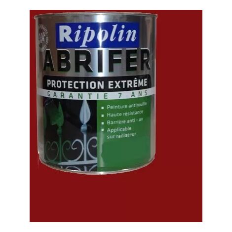 RIPOLIN Peinture Abrifer Protection Extrême Rouge Basque Brillant 0,5 L