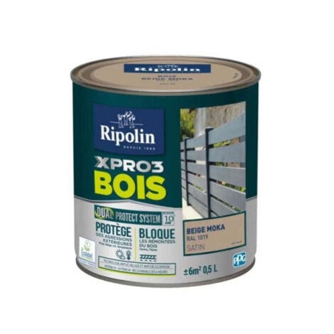 Peinture bois extérieur XPRO3 Satin 0,5L RIPOLIN - plusieurs modèles disponibles